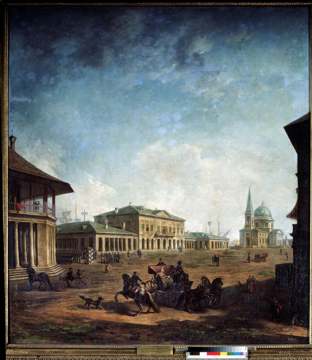 Vue de la ville de Nikolaev (Nikolayev) في أوكرانيا (منظر لمدينة نيكولاييف). بينتور دي فيودور ياكوفليفيتش أليكسيف (1753-1824) بواسطة فيودور ياكوفليفيتش أليكسيف