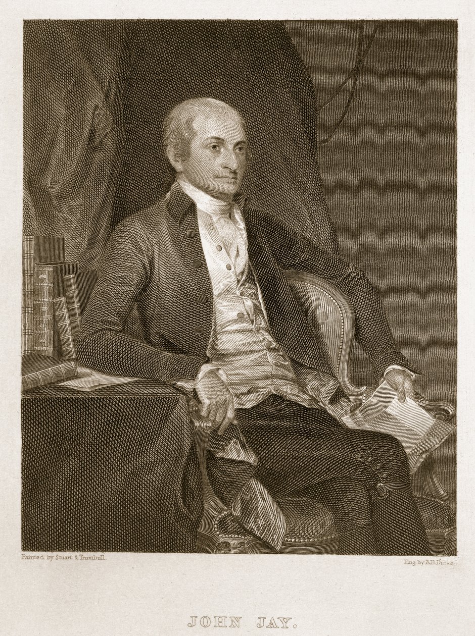 جون جاي ، منقوش بواسطة آشر براون دوراند (1796-1886) بواسطة G. and Trumbull، J. Stuart