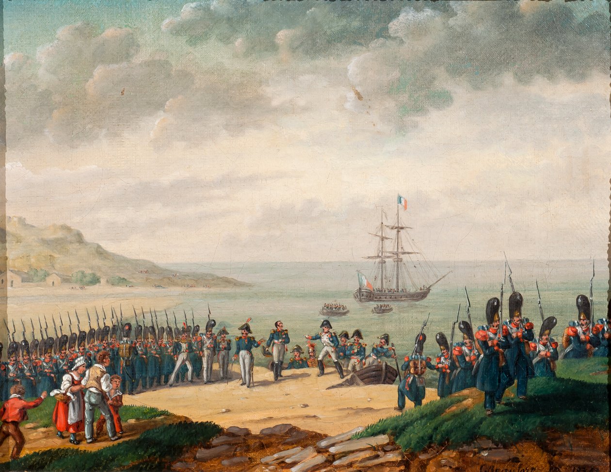 نابليون ينزل في كان عام 1815 ، 1835 بواسطة جي بوفورت