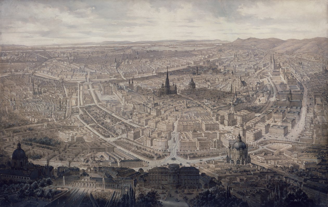 منظر فيينا ، c.1860 بواسطة جي فيتو