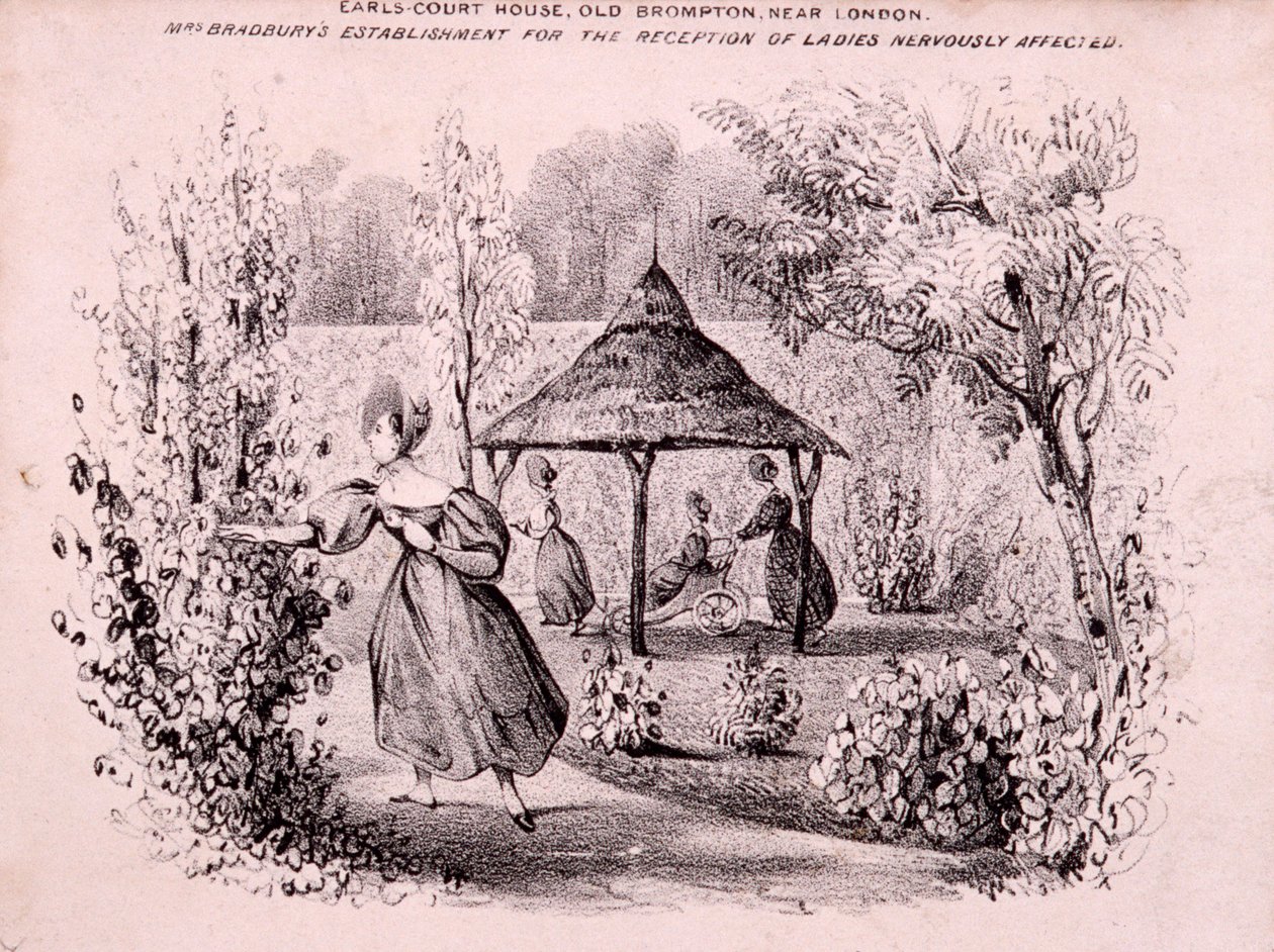 إيرلز كورت هاوس ، برومبتون ، لندن ، c1850 بواسطة جنرال الكتريك مادلي