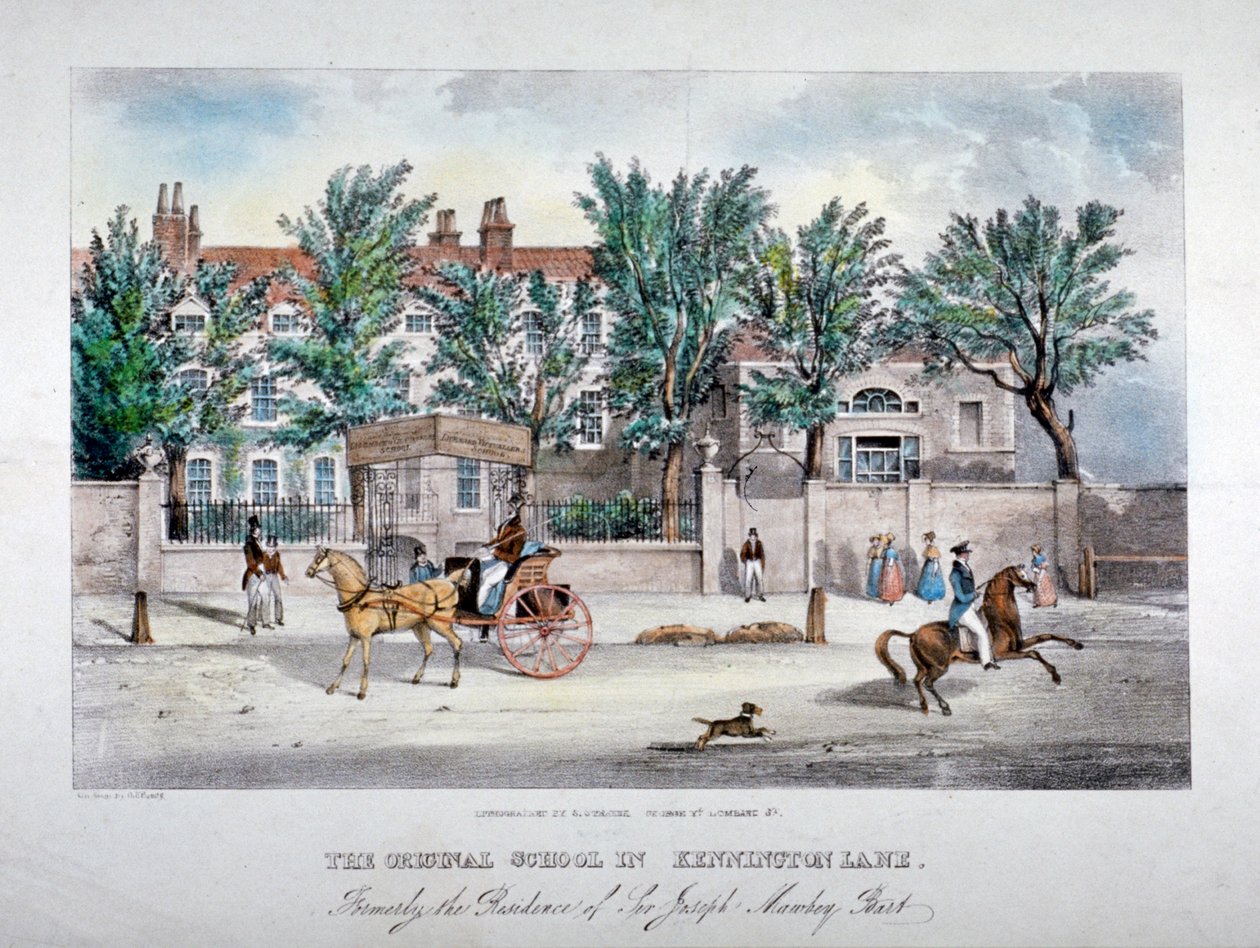 مدرسة Victuallers المرخصة ، كينينجتون لين ، لامبيث ، لندن ، c1841. بواسطة جي إف براج