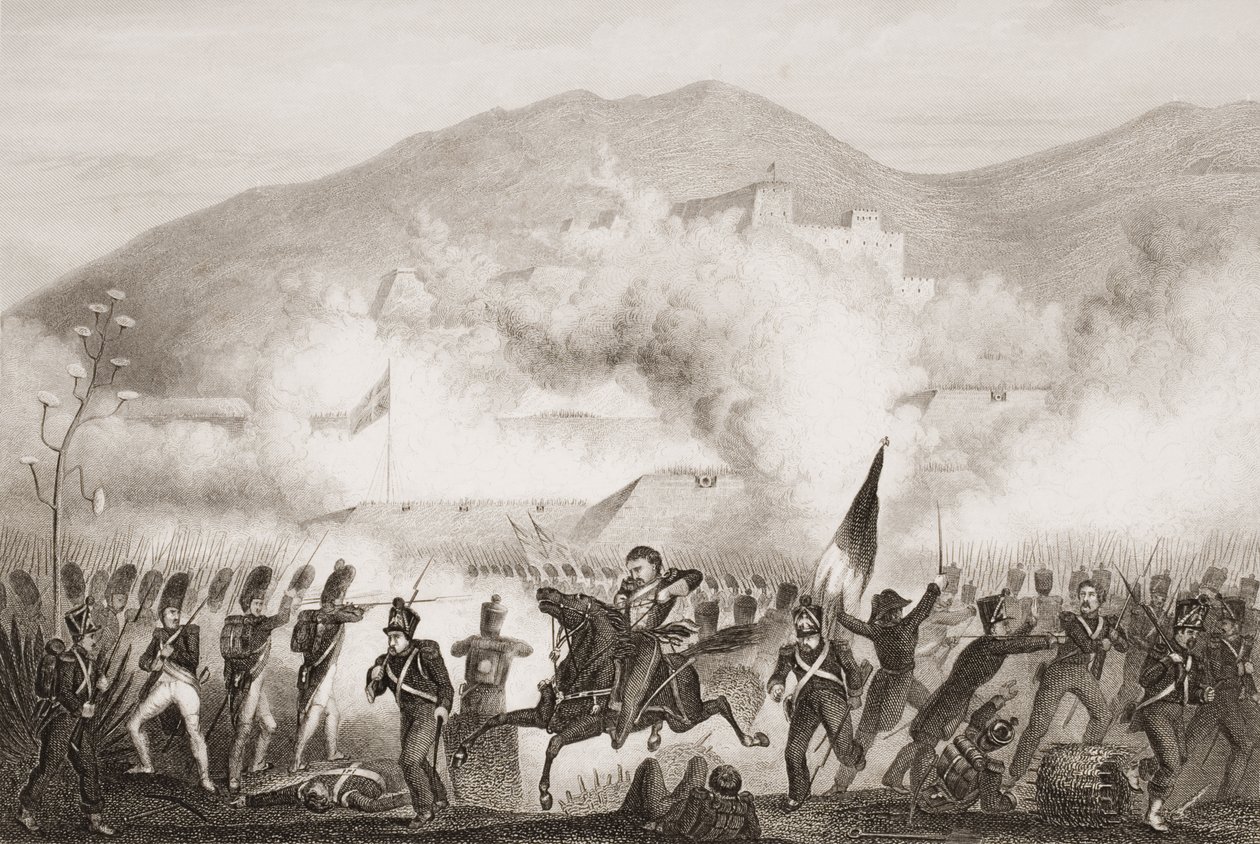 توريس فيدراس ، 1810 ، رسم توضيحي من "معارك إنجلترا عن طريق البحر والبر" بواسطة الملازم. العقيد ويليامز بواسطة جي دبليو تيري