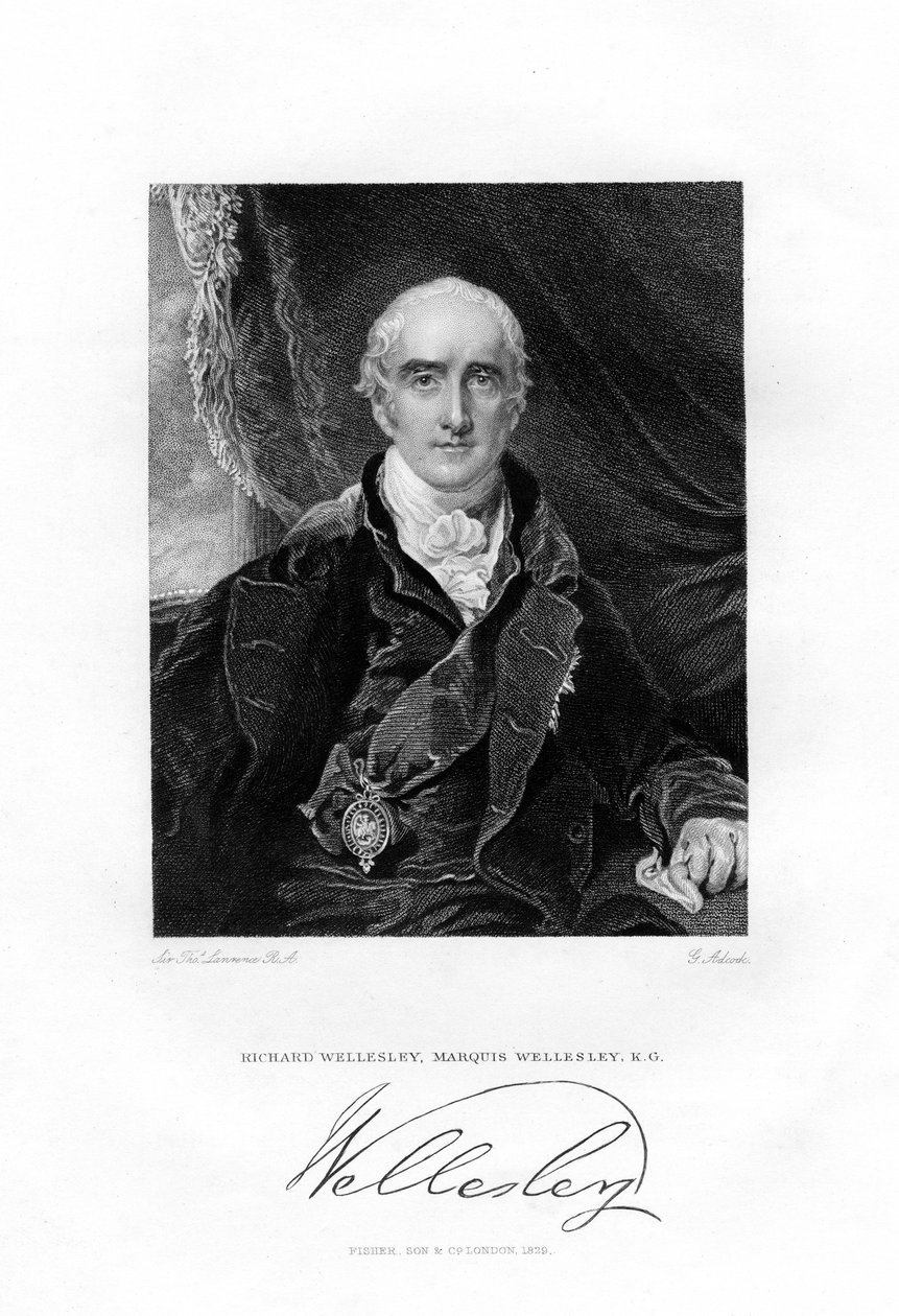 ريتشارد كولي ويسلي ، في وقت لاحق ويزلي ، 1 ماركيز ويزلي ، 1829. بواسطة G Adcook