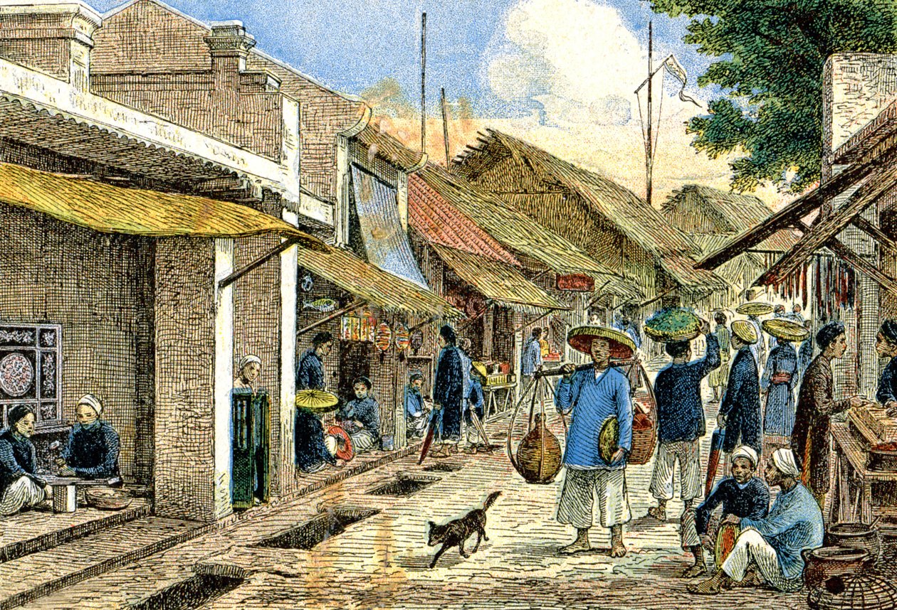 الحرفيون في قرية أناميت، حوالي عام 1900 (رسم توضيحي) بواسطة ج. داشير