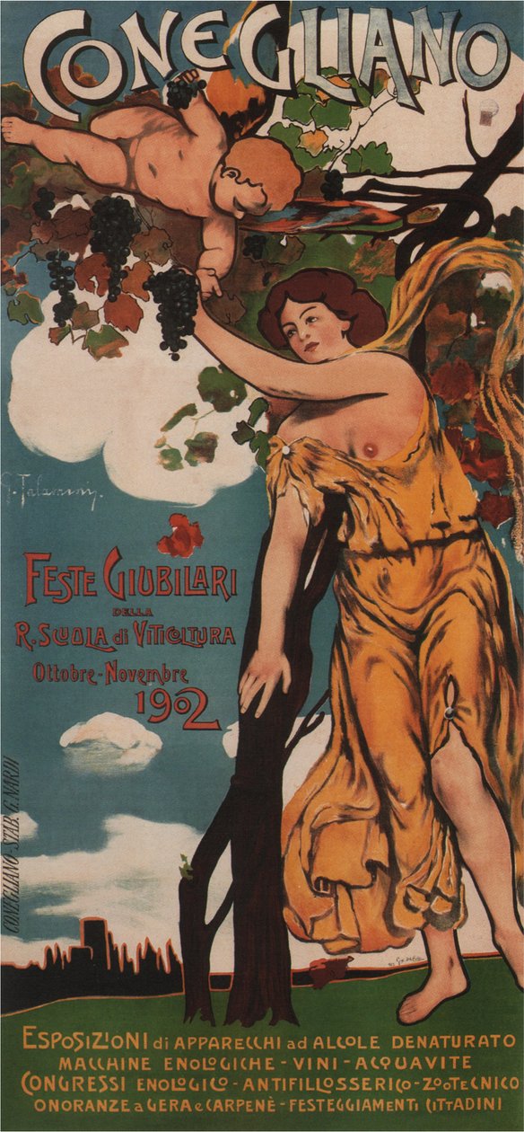 Conegliano - احتفالات اليوبيل للمدرسة الملكية لزراعة العنب ، 1902 بواسطة ديل كولي وج.تالاميني