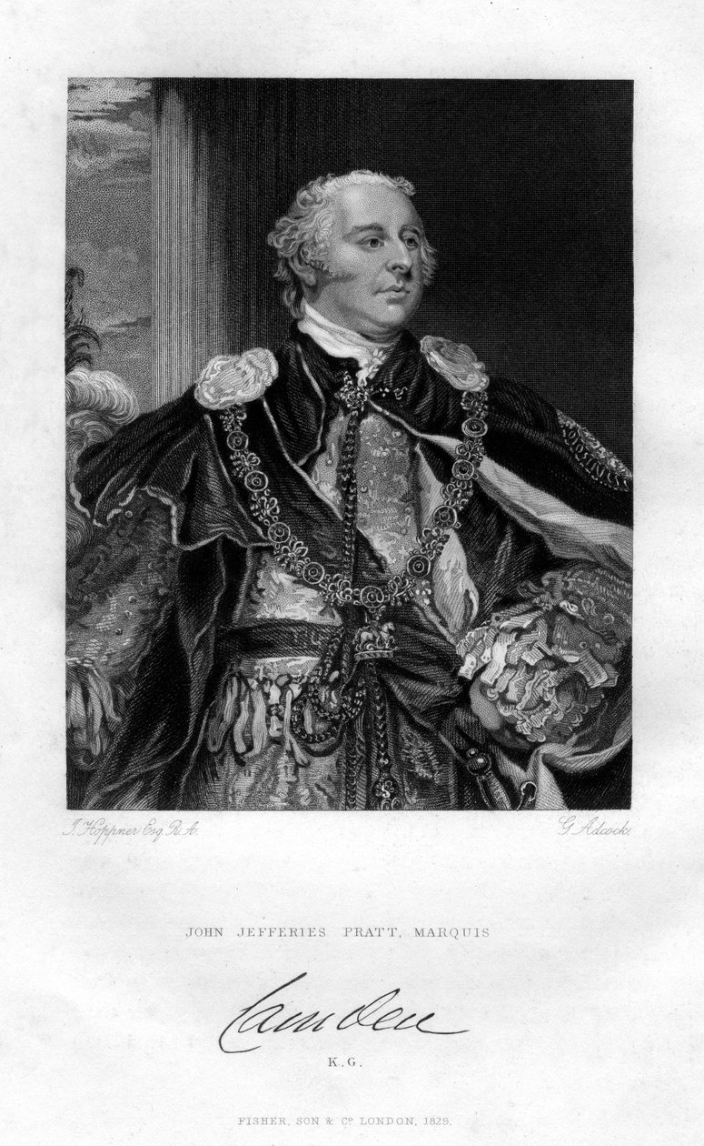 جون جيفريز برات ، مركيز كامدن الأول ، 1829. بواسطة GH Adcock