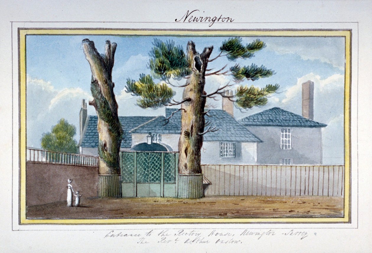 منزل ريكتور في نيوينجتون بوتس ، ساوثوارك ، لندن ، c1825 بواسطة جي ييتس
