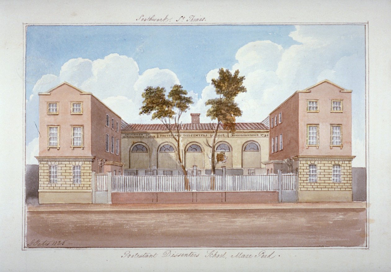 مدرسة المنشقين البروتستانت ، Maze Pond ، Bermondsey ، لندن ، 1825 بواسطة جي ييتس
