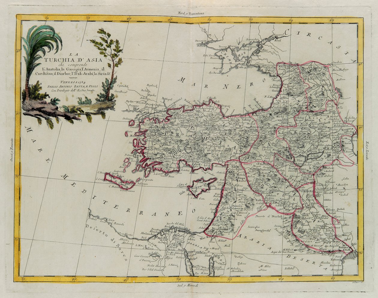 تركيا الآسيوية ، بما في ذلك أنتوليا وجورجيا وأرمينيا وكردستان ودياربيك وإيراك العربي وسوريا ، نقش بقلم ج. بواسطة زولياني