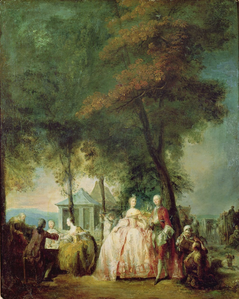النزهة في لونجشامب ، 1760 بواسطة غابرييل دي سانت أوبين