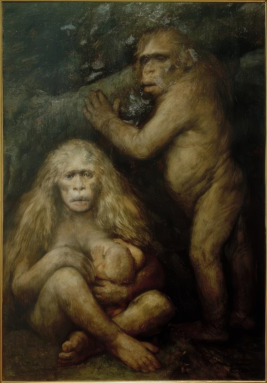 Pithecanthropus alalus بواسطة غابرييل كورنيليوس ريتر فون ماكس