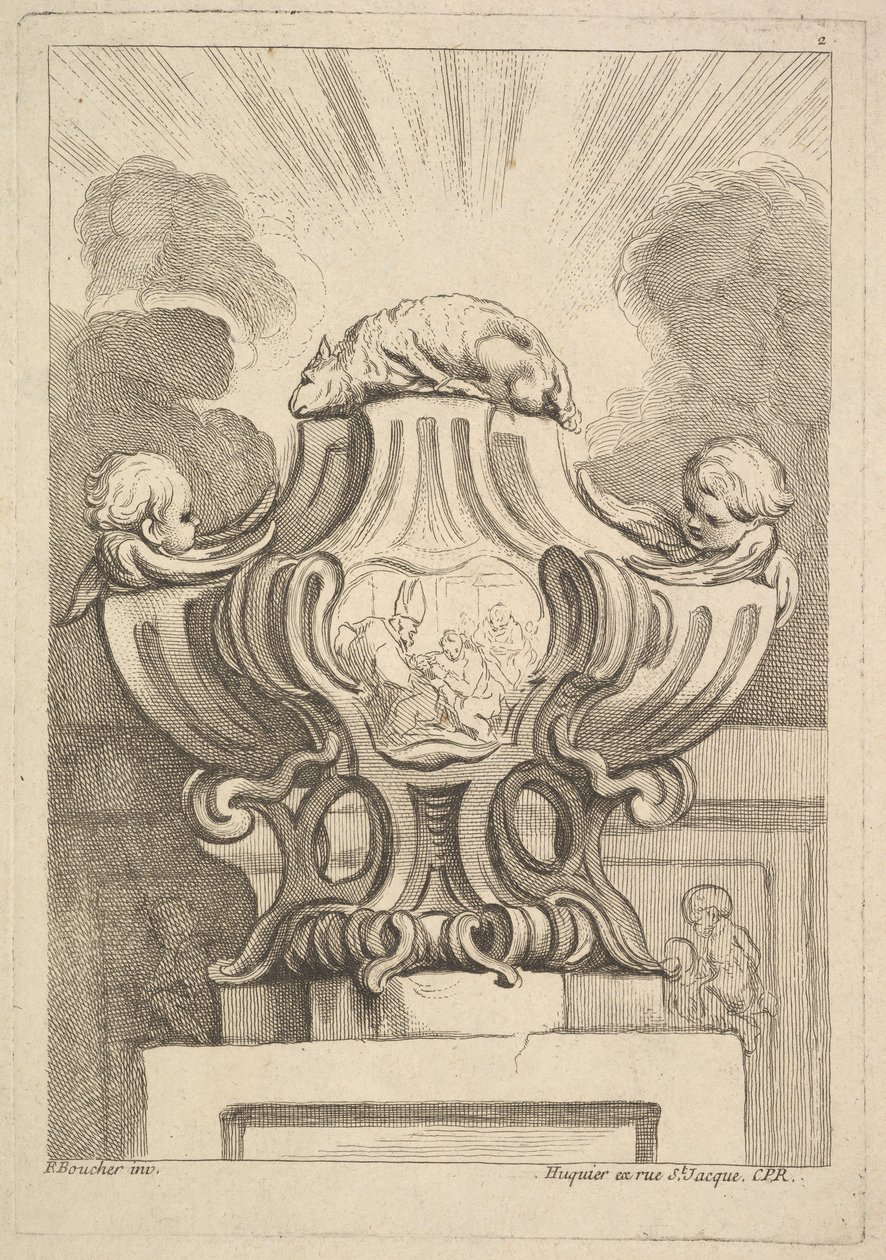 تصميم لجرة ، 1725-1772. بواسطة غابرييل هوكير