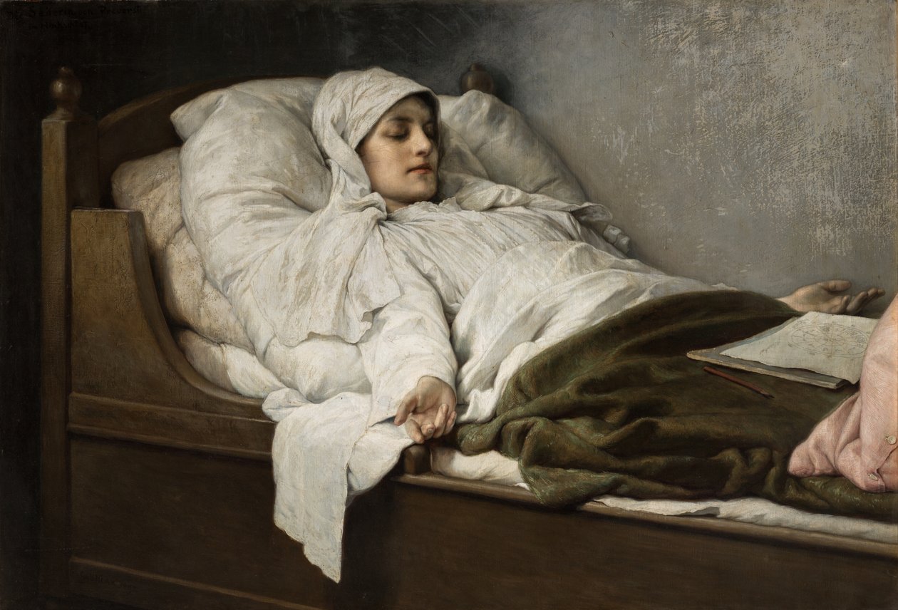 Seeress of Prevorst in High Sleep ، 1892 بواسطة غابرييل ماكس