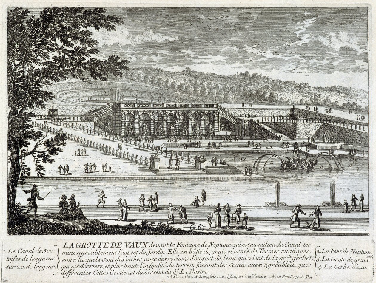 منظر لكهف Vaux Le Vicomte (Vaux-Le-Vicomte) - بواسطة Perelle ، أواخر القرن السابع عشر بواسطة غابرييل بيريل