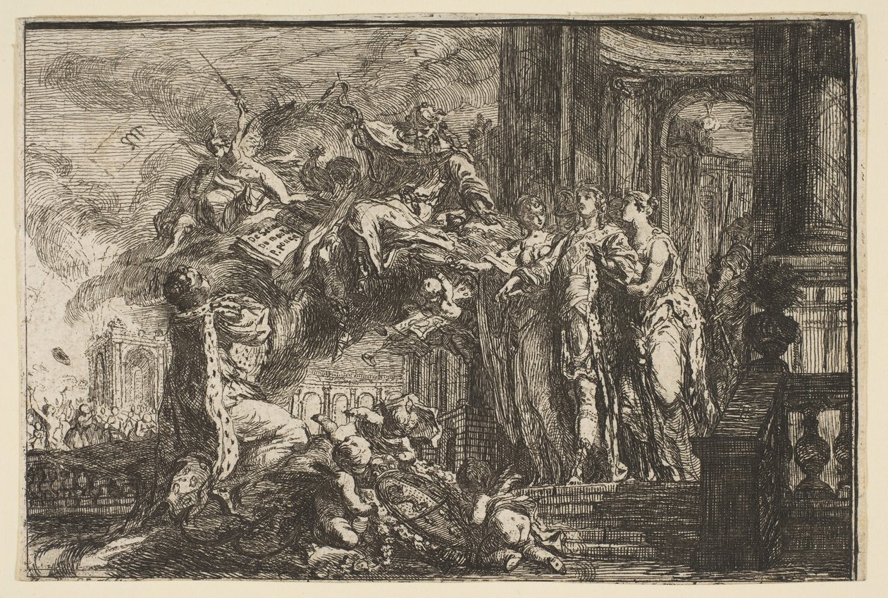 Allegorie sur la Convalescence du Dauphin، 1752. بواسطة غابرييل دي سانت أوبين