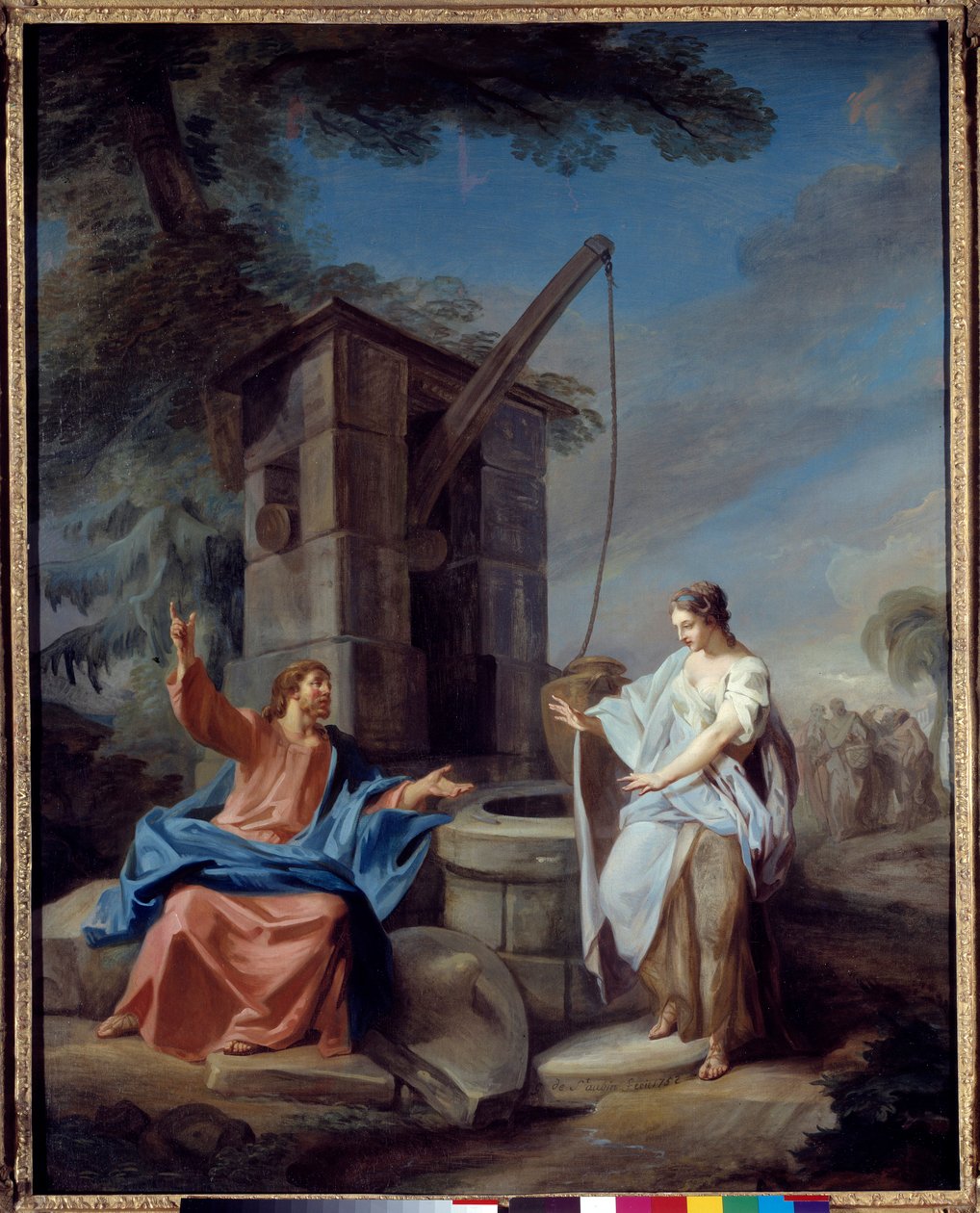 لوحة المسيح والسامري لغابرييل دي سانت أوبين (1724-1780) 1752 صن. 1.35x1.06 م روان ، متحف الفنون الجميلة بواسطة غابرييل دي سانت أوبين
