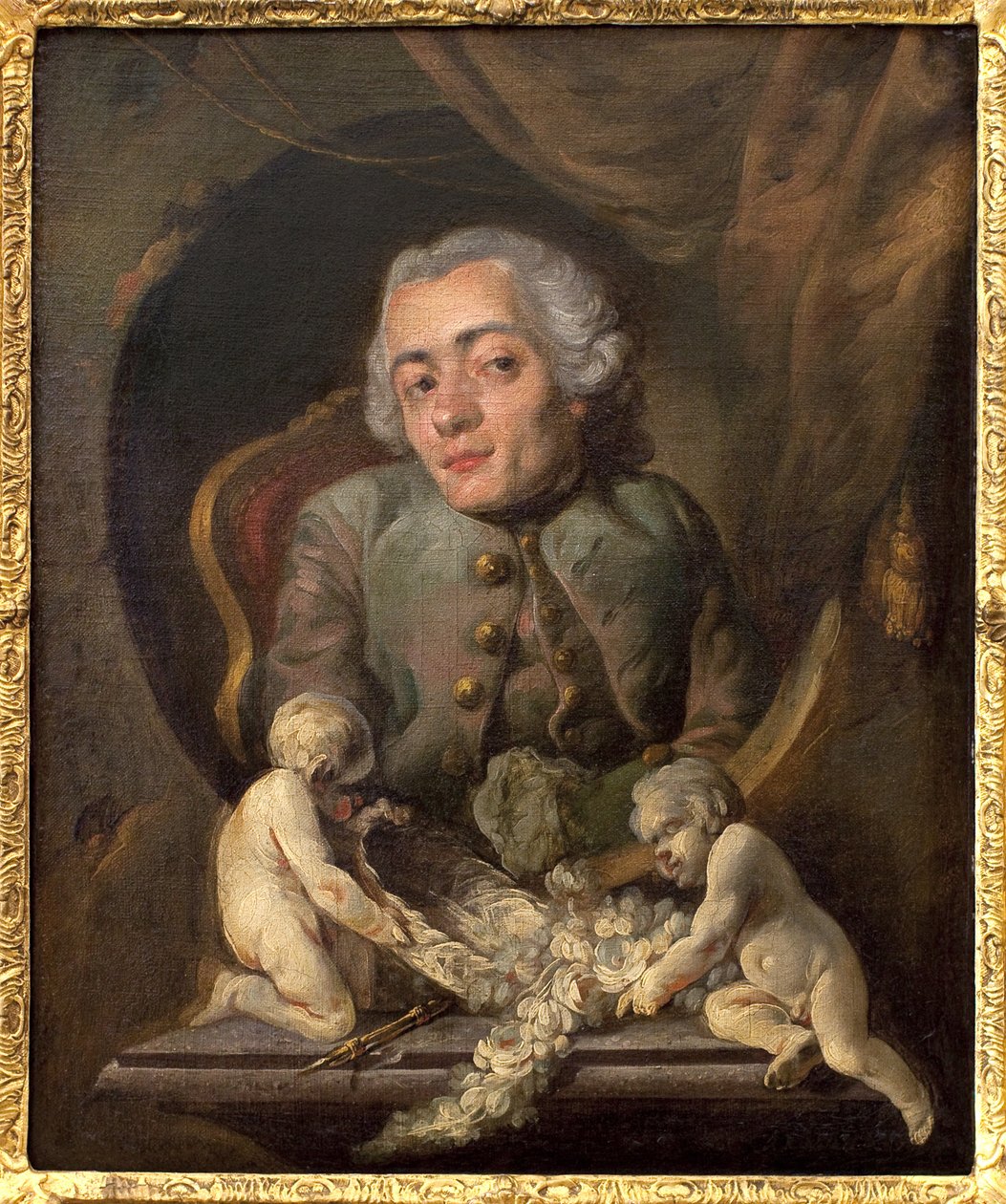 صورة لفنان أحدب. لوحة لغابرييل جاك دو سانت أوبين (1724-1780) ، زيت على قماش. الفن الفرنسي في القرن الثامن عشر. متحف روان للفنون الجميلة. بواسطة غابرييل دي سانت أوبين