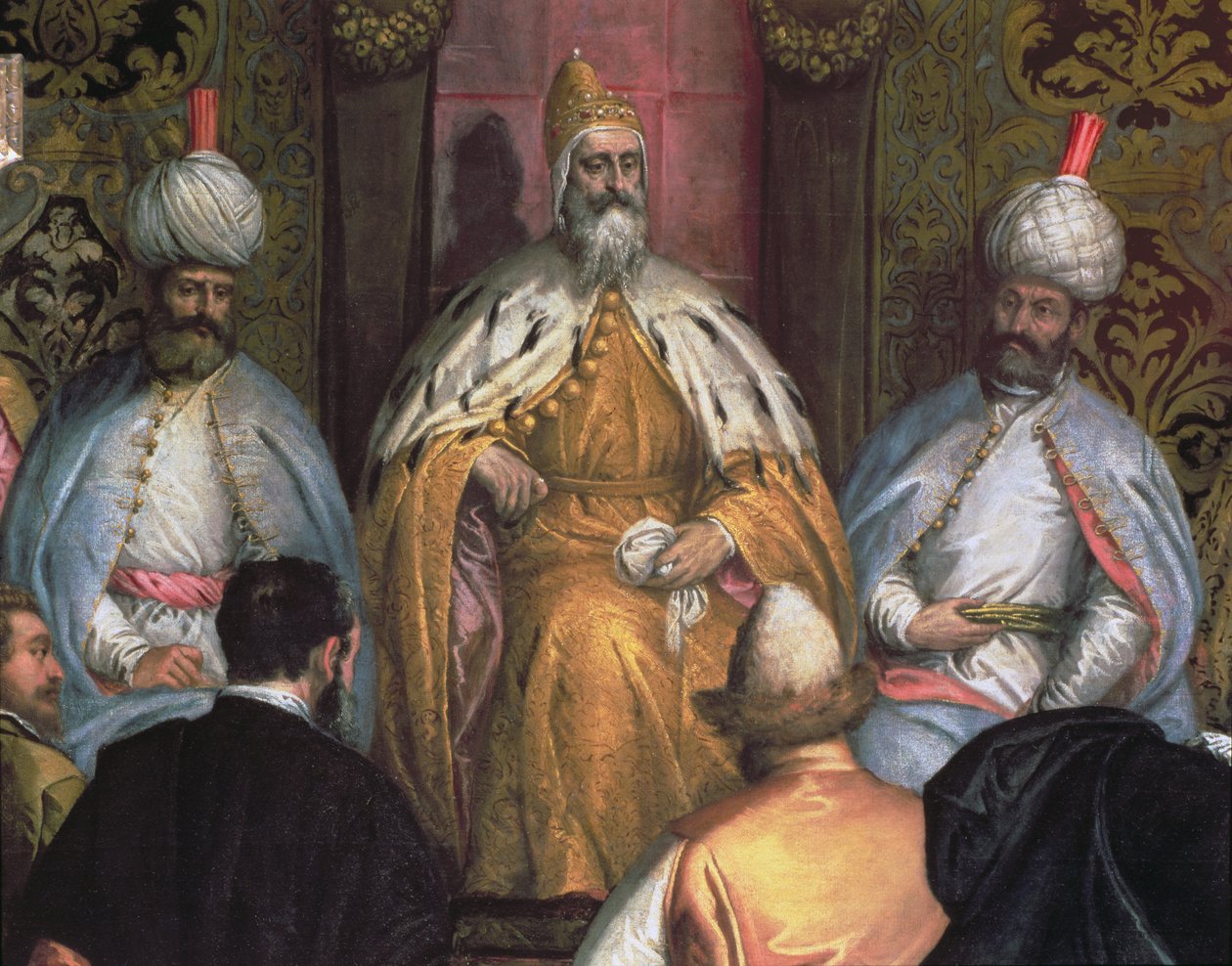 الدوج مارينو جريماني (حكم 1595-1605) استقبال سفير بلاد فارس (التفاصيل) بواسطة جابرييل كالياري