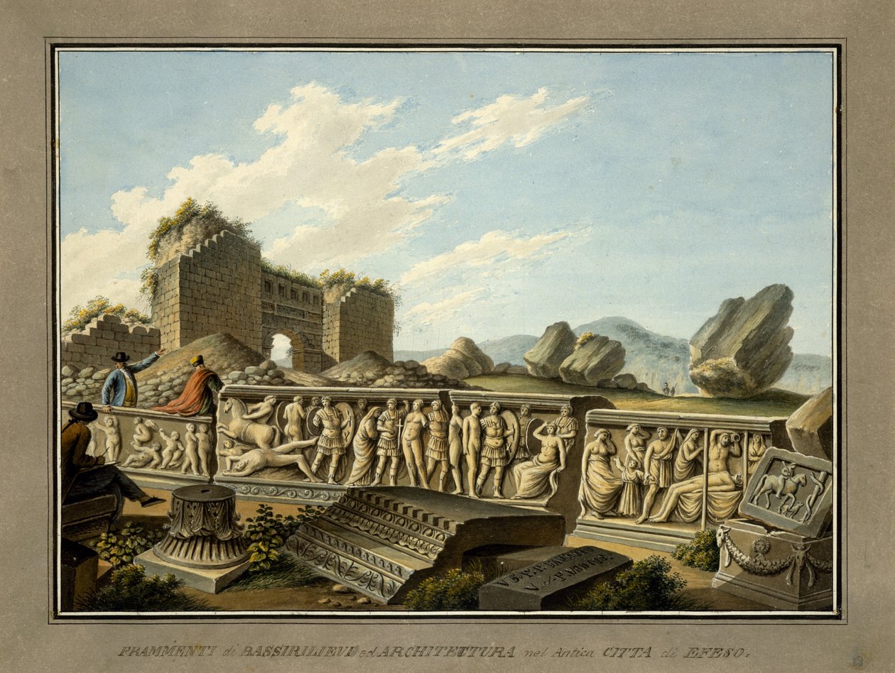 بقايا رومانية في أفسس ، 1797 بواسطة Gaetano Mercati