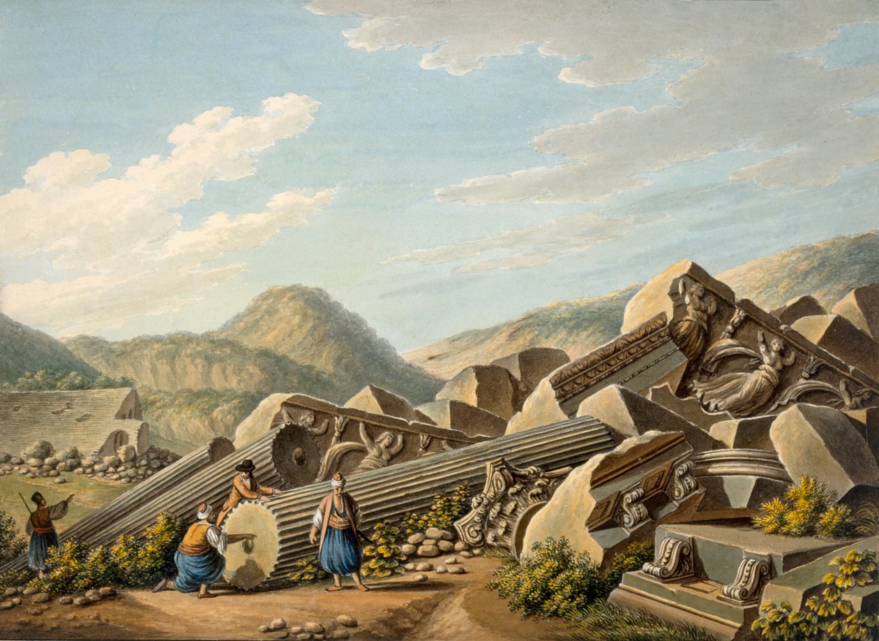 أطلال معبد روماني في أفسس ، 1790 بواسطة Gaetano Mercati