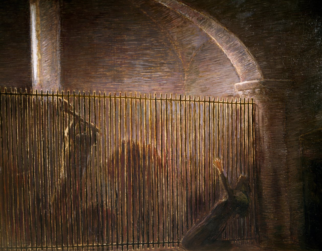 باريسينا ، لوحة لغايتانو بريفياتي (1852-1920) ، المشهد الأخير للفصل الرابع من أوبرا متجانسة اللفظ لبيترو ماسكاني (1863-1945) ، زيت على قماش بواسطة غايتانو بريفياتي