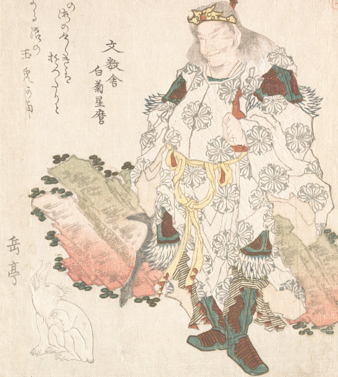 الأمير أوكوني والأرنب ، على الأرجح عام 1819. بواسطة Gakutei