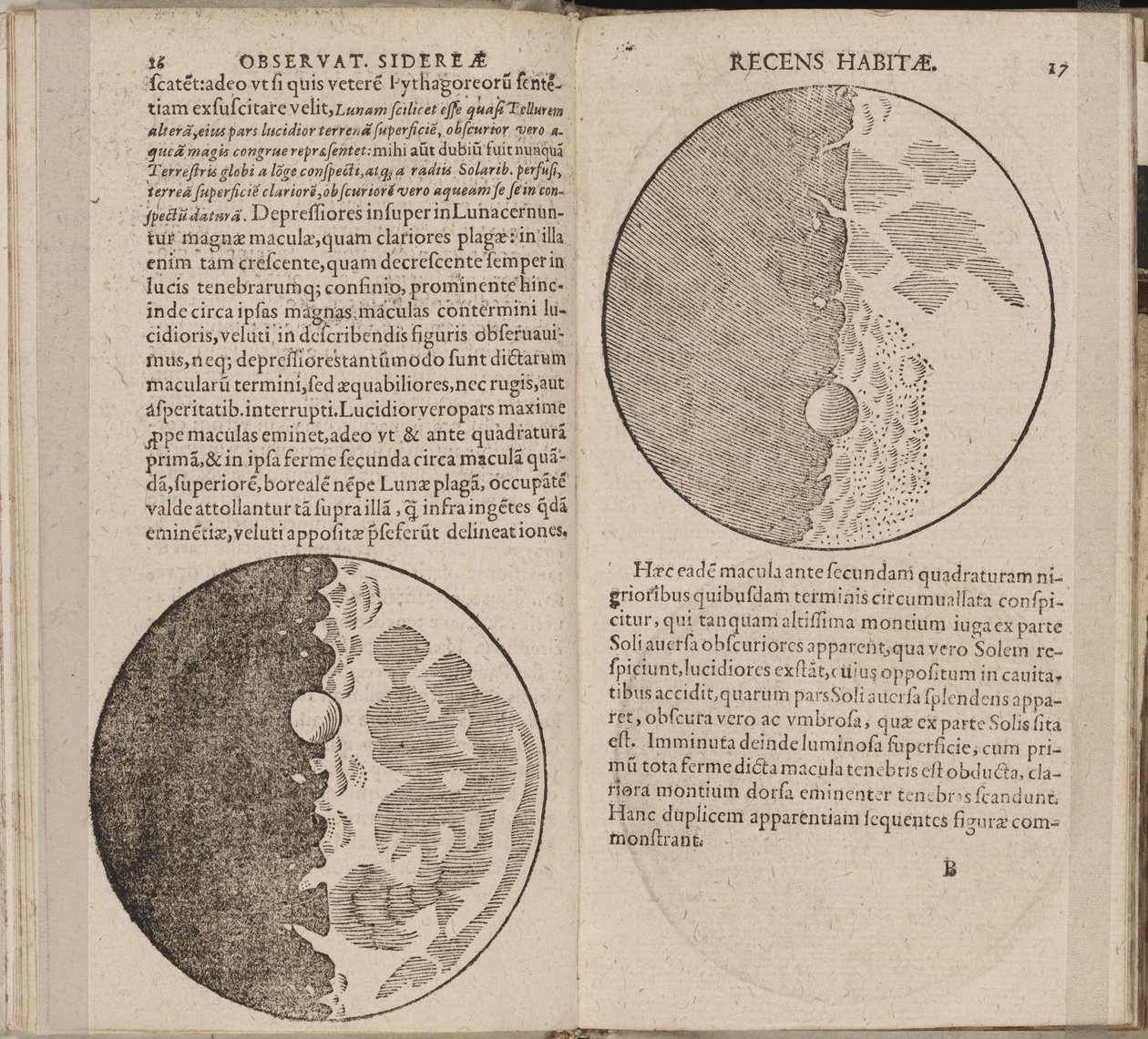 ورقة كتاب Sidereus Nuncius Sidereal Messenger لجاليليو جاليلي ، 1610 بواسطة جاليليو جاليلي