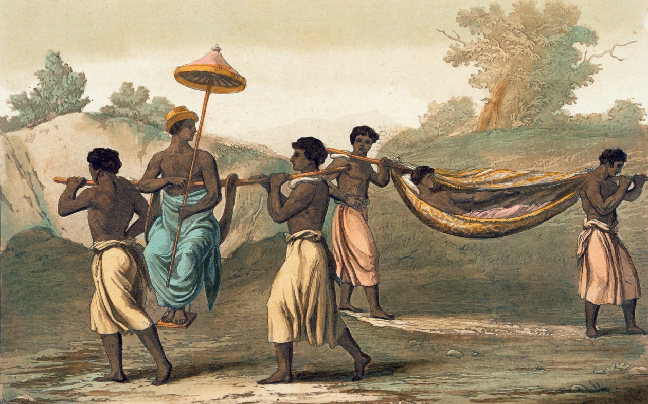 الطريقة الكونغولية للسفر ، المجلد الثاني ، اللوحة 45 ، من "Le Costume Ancien et Moderne" بقلم جولز فيراريو ، نُشرت في 1820s-30s بواسطة جالو غالينا