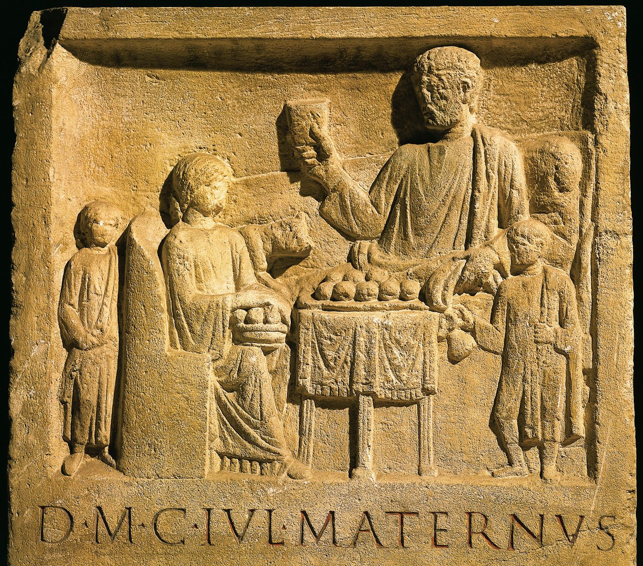 Relief portraying feast, Roman civilization بواسطة جالو رومان