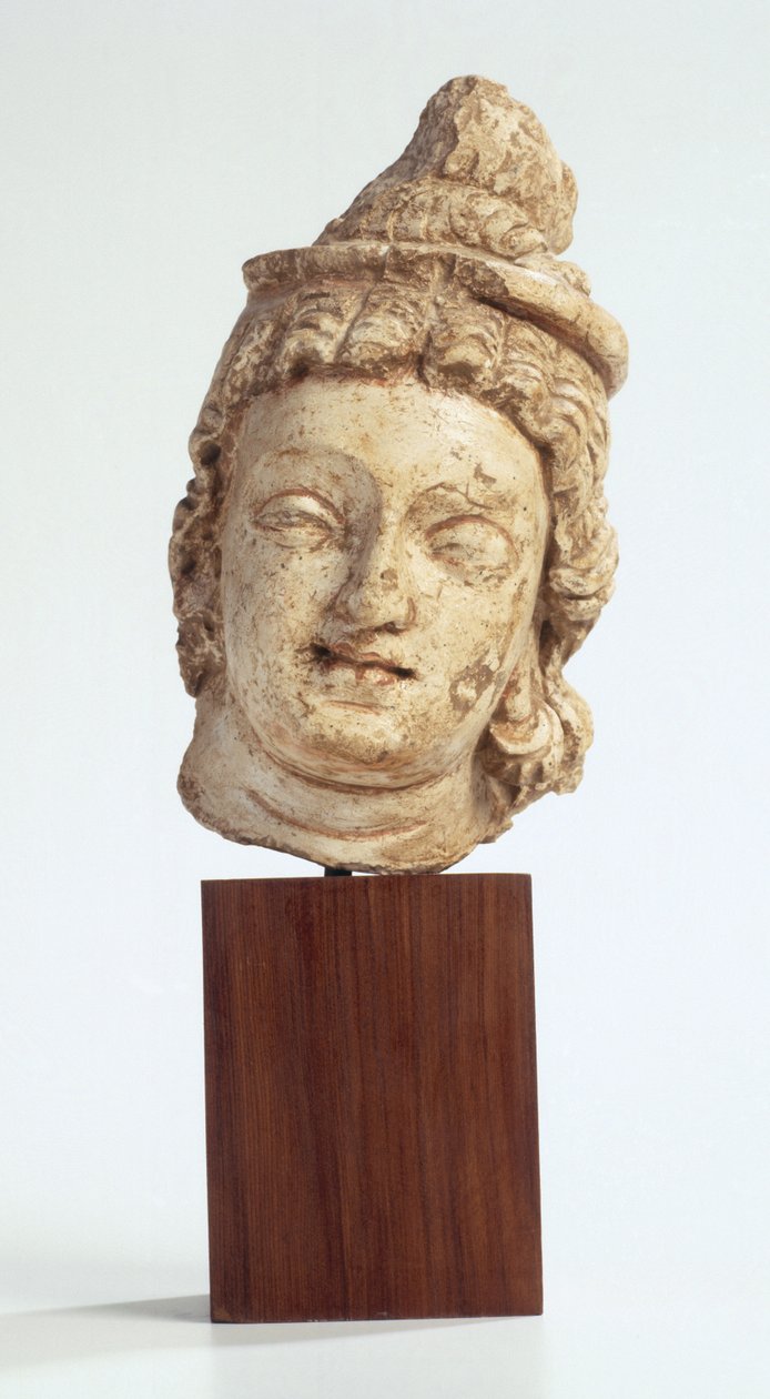 بوديساتفا ، سلالة كوشان ، 100-400 (الجص) بواسطة مدرسة غندهارا