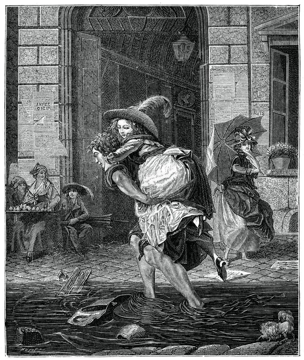 المرور عبر العاصفة ، 1885. بواسطة غارنييه