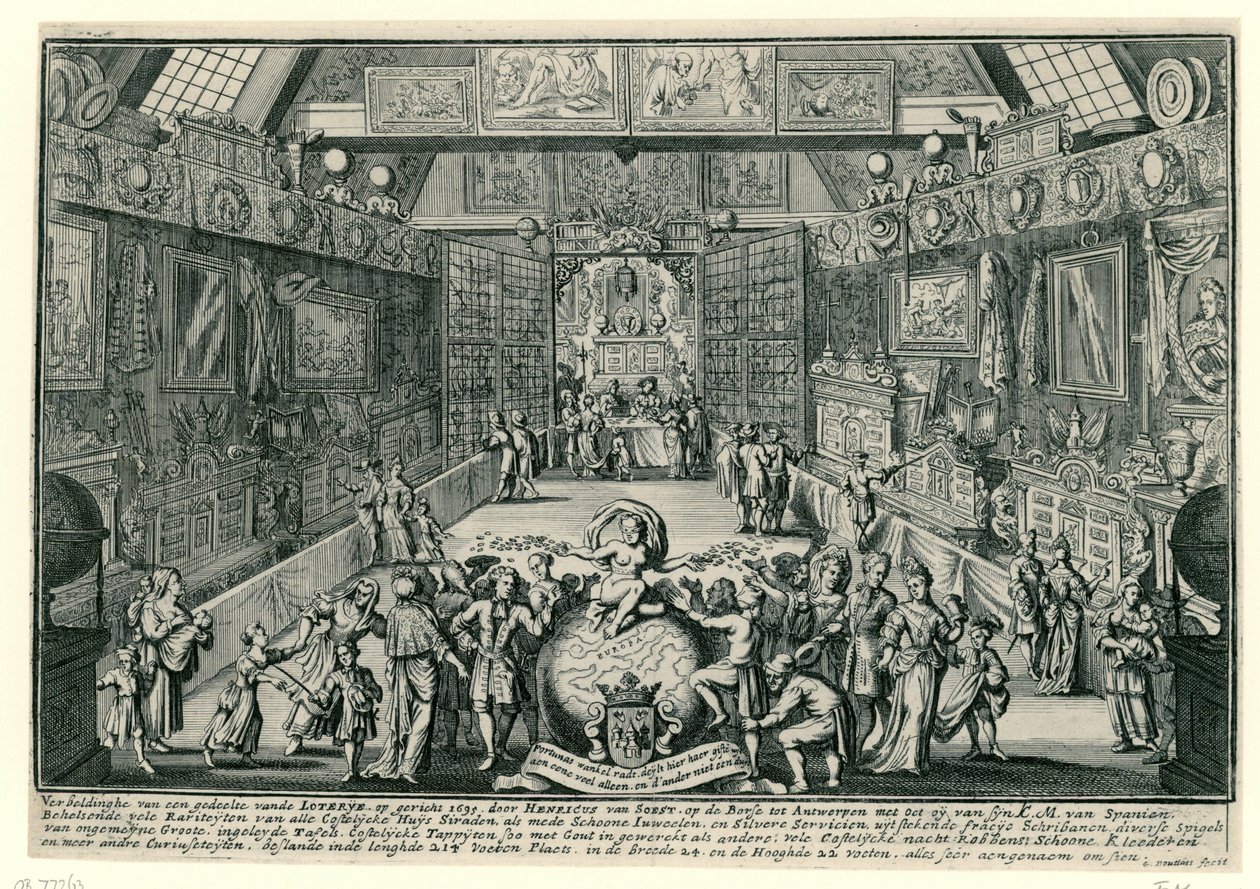 يانصيب Henricus van Soest في أنتويرب ، 1695 بواسطة جاسبار بوتاتس