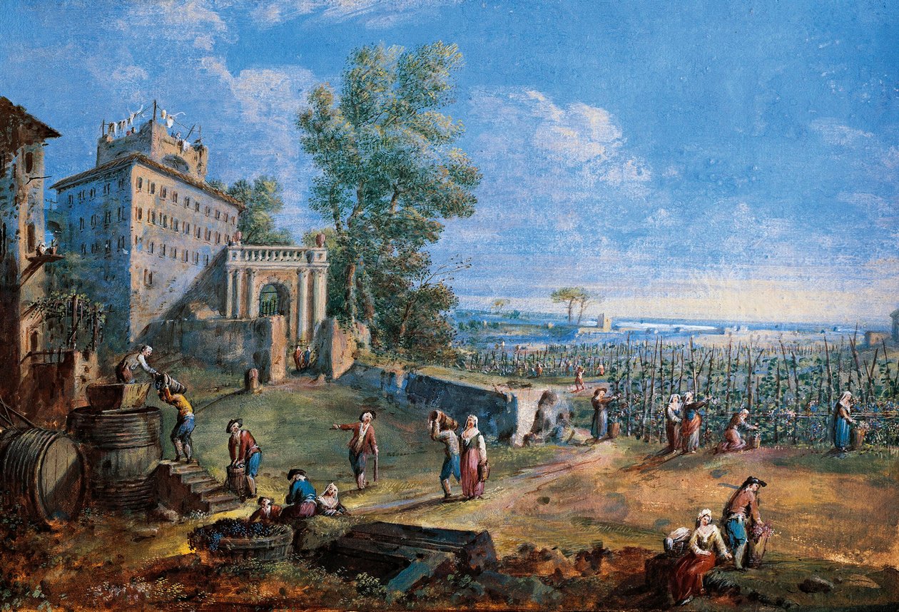 لوحة الحصاد التي رسمها غاسبار فانفيتيلي (جاسبار فان ويتل ، كاسبار فان فيتيلي) (1653-1736) براتو ، متحف سيفيكو بواسطة غاسبار فان ويتل