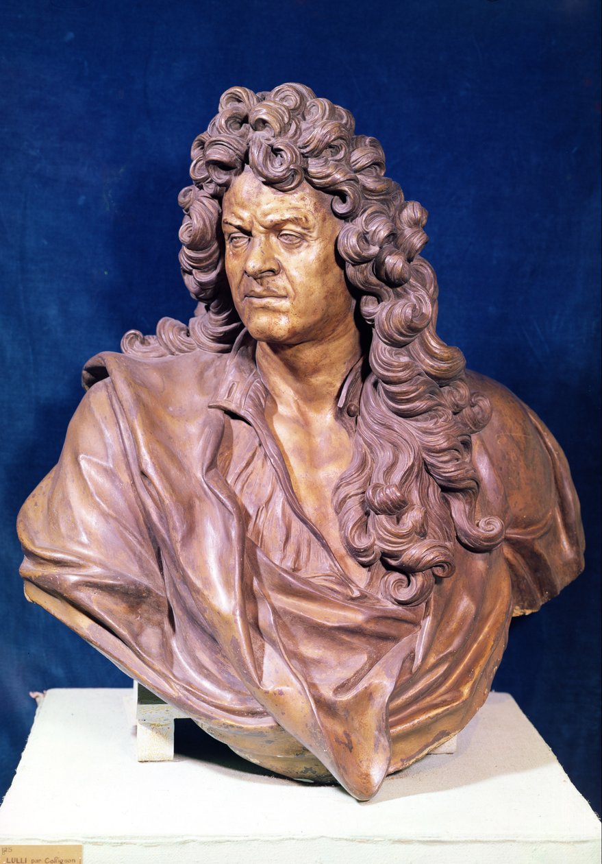تمثال نصفي جان بابتيست لولي (1632-87) (برونزي) بواسطة غاسبارد كولينيون