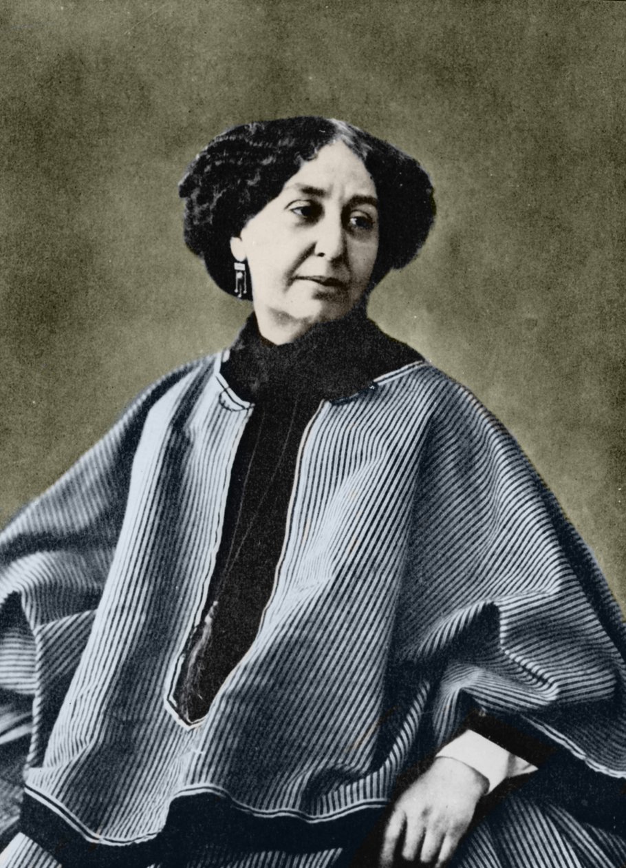 جورج ساند (Aurore Dupin ، Baronne Dudevant) (1804-1876) ، كاتب فرنسي ، صوره نادار حوالي عام 1865. بواسطة غاسبار فيليكس تورناشون نادار