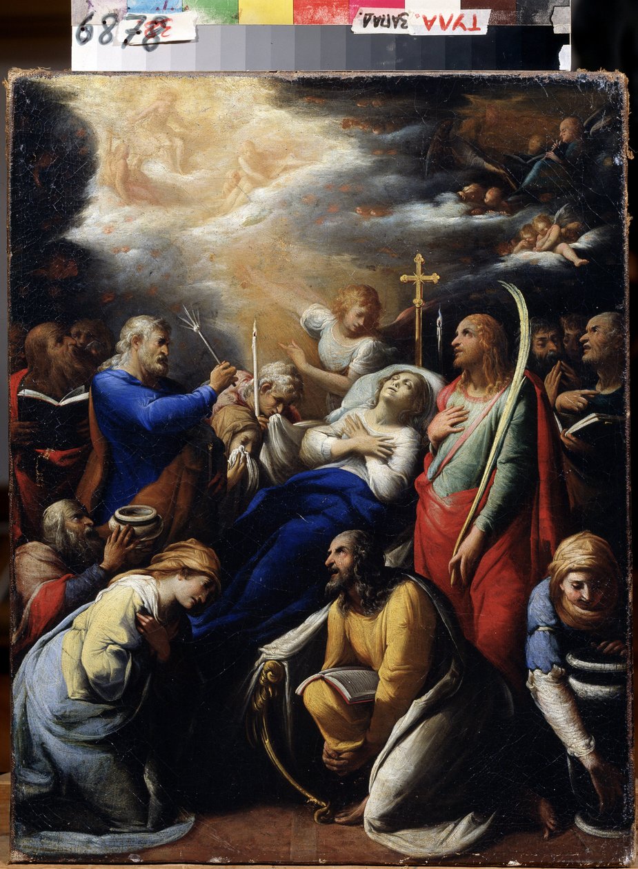 "La mort de la Vierge" (وفاة العذراء) لوحة رسمها Gaspard Gailius (17eme Siecle) 1612 State Art Museum، Toula بواسطة جاسبارد جيليوس