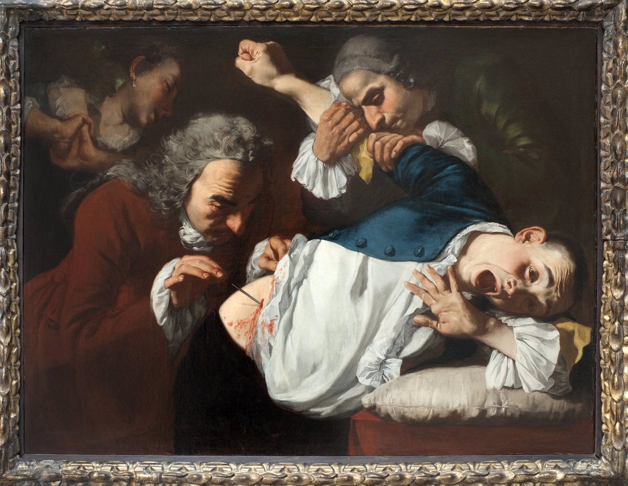 عملية. لوحة غاسباري ترافيرسي (1722-1770) ، زيت على قماش ، كاليفورنيا. 1753-1754. الفن الإيطالي من القرن الثامن عشر. Staatsgalerie Stuttgart (ألمانيا). بواسطة غاسباري ترافيرسي