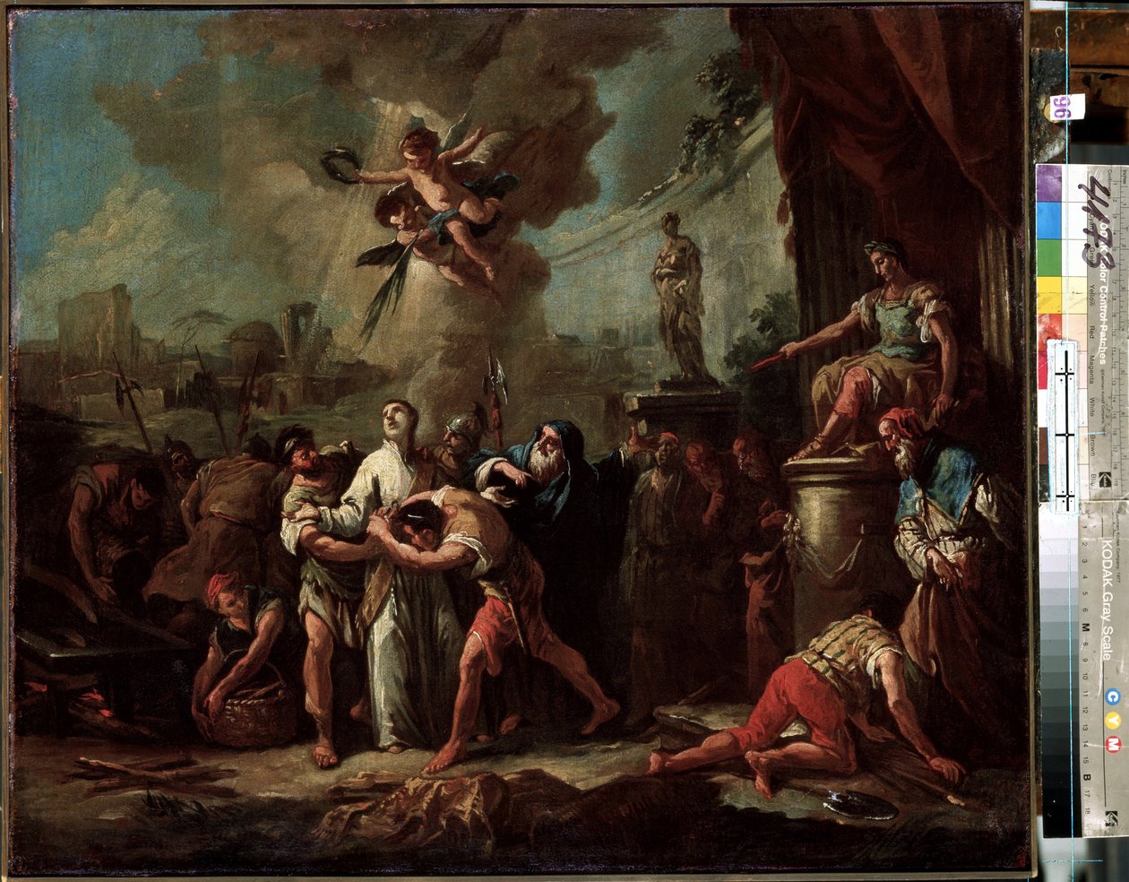 "" Le martyre de saint Laurent de Rome "(استشهاد القديس لورانس) لوحة رسمها Gaspare Diziani (1689-1767) متحف هيرميتاج في القرن الثامن عشر ، سانت بطرسبرغ (سانت بيترسبورغ) بواسطة جاسبارو ديزياني