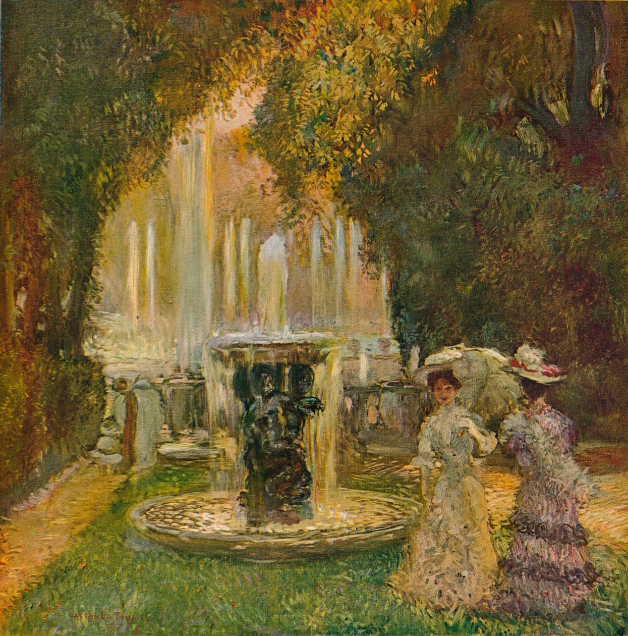 Les Grandes Eaux A Versailles LAllee DEau، c1908 بواسطة غاستون لا توش