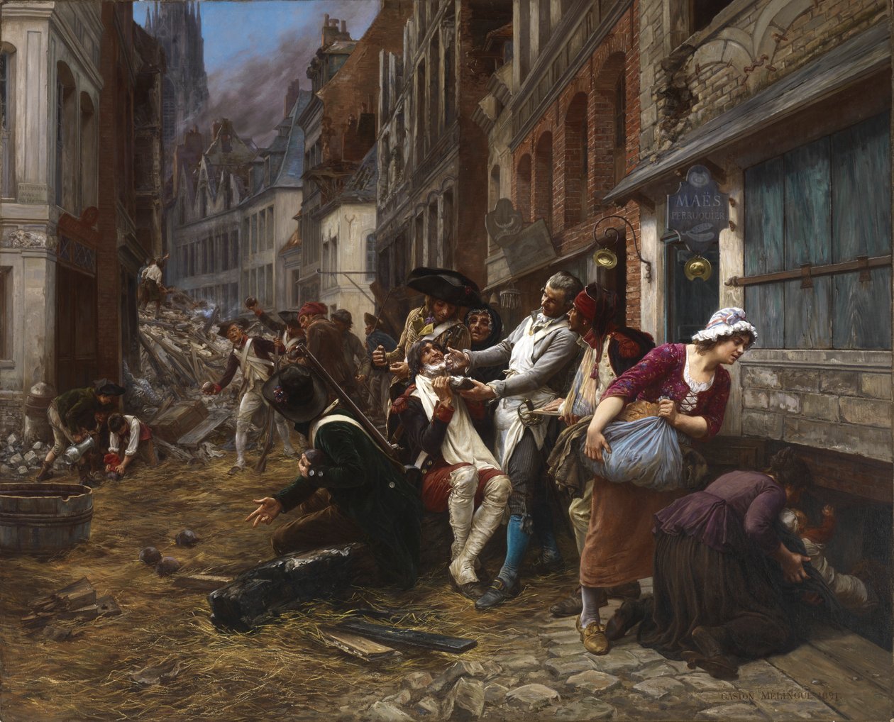 حلقة حصار ليل 1792 ، 1891. بواسطة غاستون ثيودور ميلينج