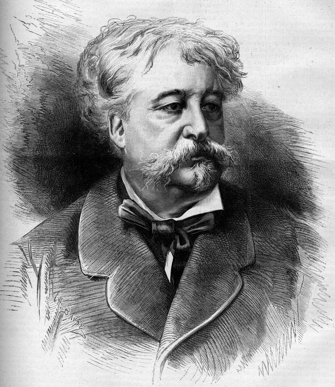 صورة لجول نورياك (1827-1882) كاتب وناقد وصحفي فرنسي. نقش بواسطة ج. فويلييه في "" Le Monde Illustré "" رقم 1332 بتاريخ 7 أكتوبر بواسطة غاستون فولييه