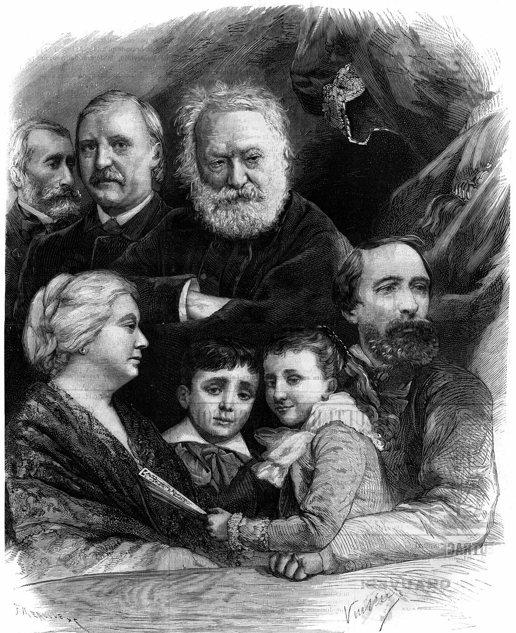 حضر فيكتور هوغو (1802-1885) وأقاربه العرض الثاني لـ "Le roi s'amuse" في الكوميديا الفرنسية في 22 نوفمبر بواسطة غاستون فولييه