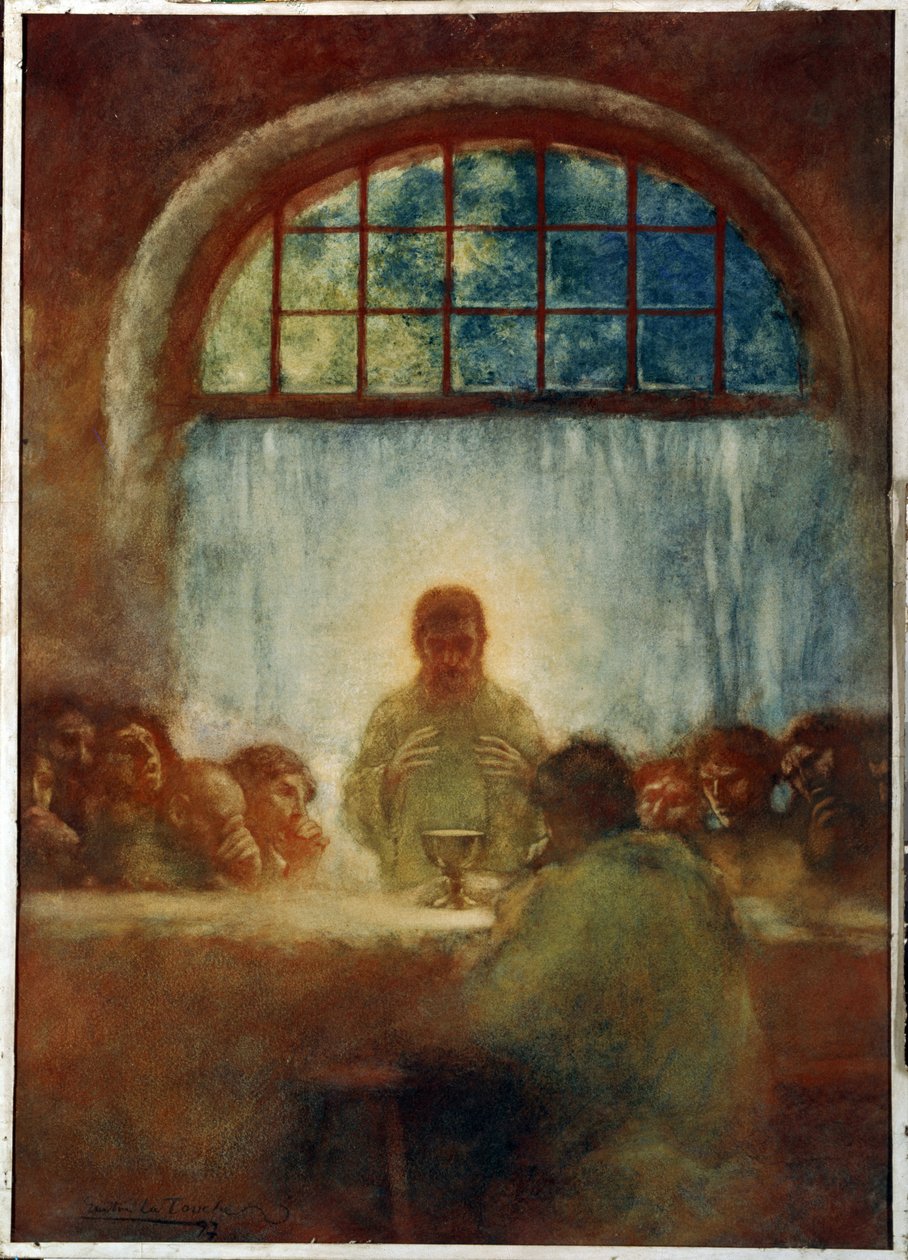 العشاء الأخير. لوحة لغاستون دي لا توش (1854-1913) بواسطة غاستون دي لاتوش