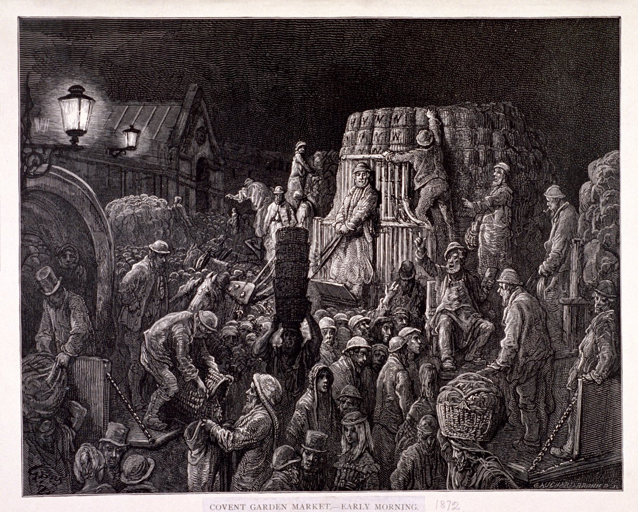 "سوق كوفنت جاردن - الصباح الباكر" ، ١٨٧٢ بواسطة جوشارد برونير
