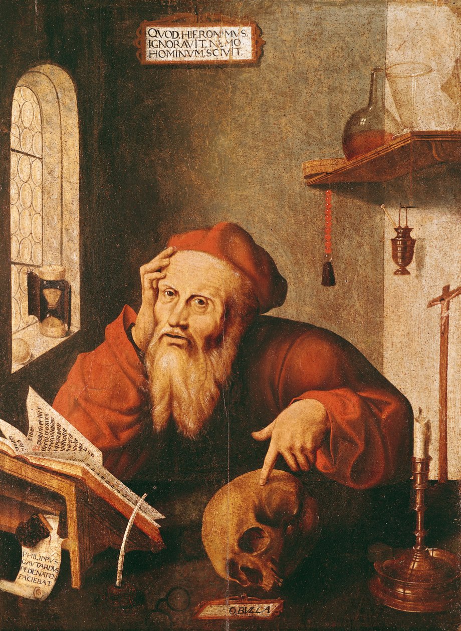 سانت جيروم ، بعد لوحة بواسطة كوينتين ماسيس أو ميتسيس (1466-1530) بواسطة Gautard de Pezenas