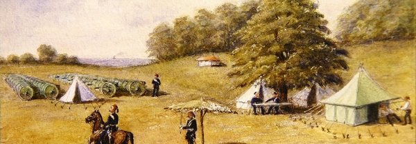 المعسكر (ألوان مائية على ورق) بواسطة عام EW Wray
