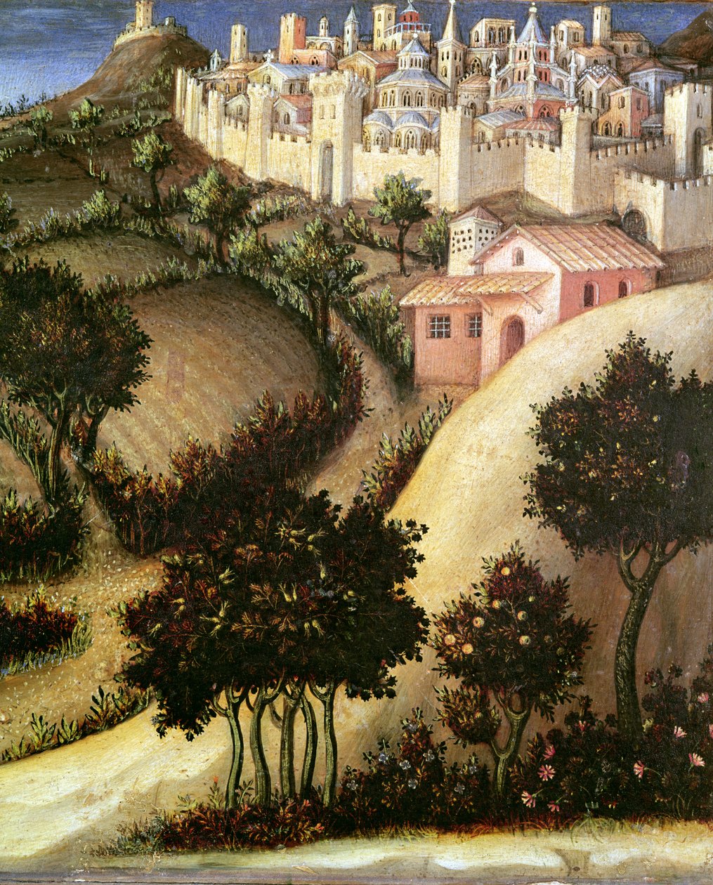 عشق المجوس Altarpiece ، تفاصيل لوحة بريديلا المركزية في مصر ، 1423 (درجة الحرارة على اللوحة) بواسطة غير اليهود دا فابريانو