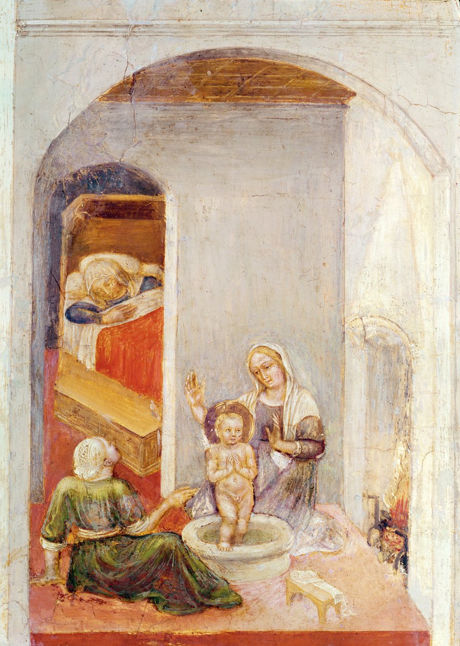 ولادة القديس نيكولاس ، من قصص القديس نيكولاس باري ، c.1425 (درجة الحرارة على اللوحة) بواسطة غير اليهود دا فابريانو