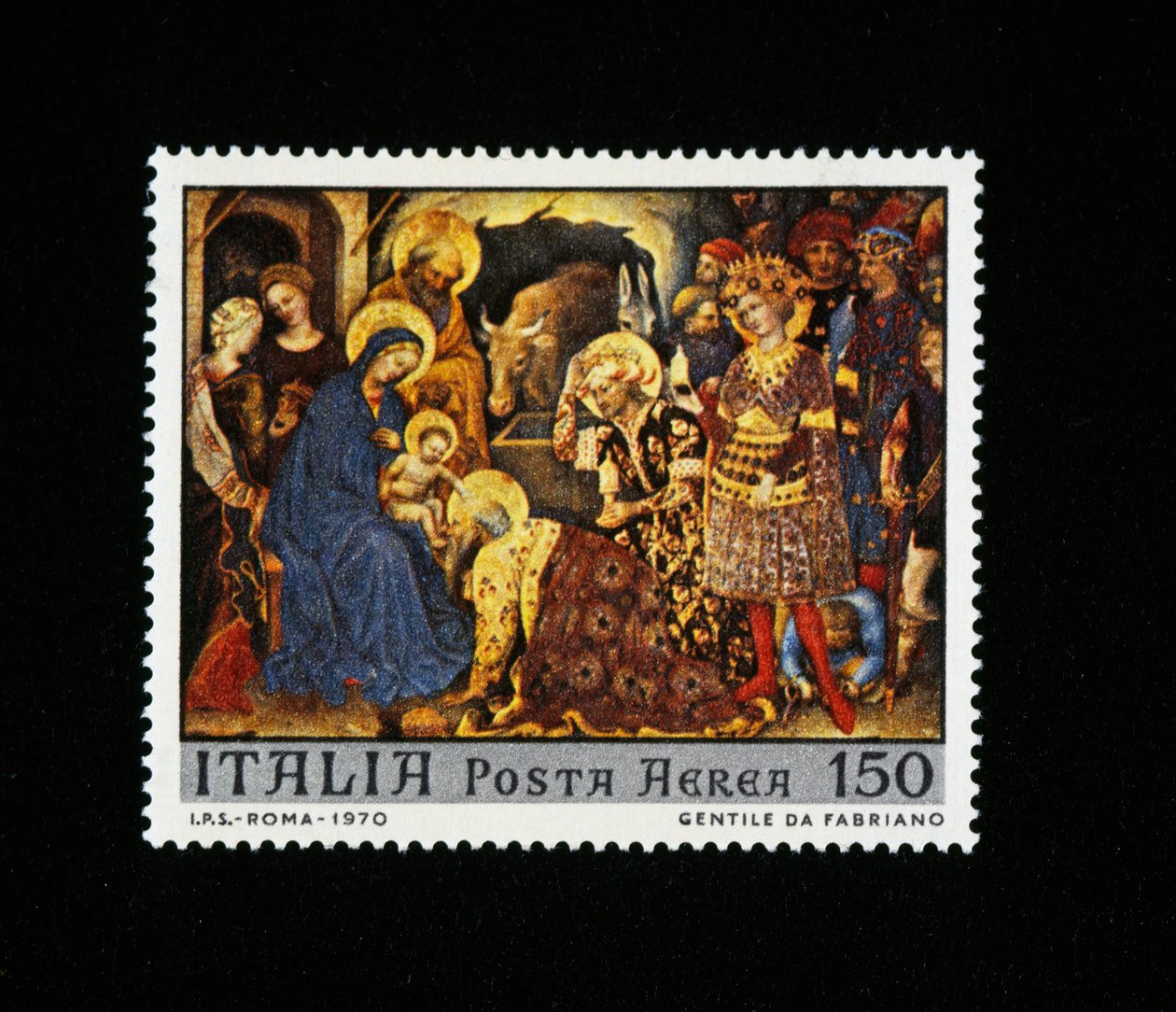 Adoration of Magi postage stamp بواسطة غير اليهود دا فابريانو